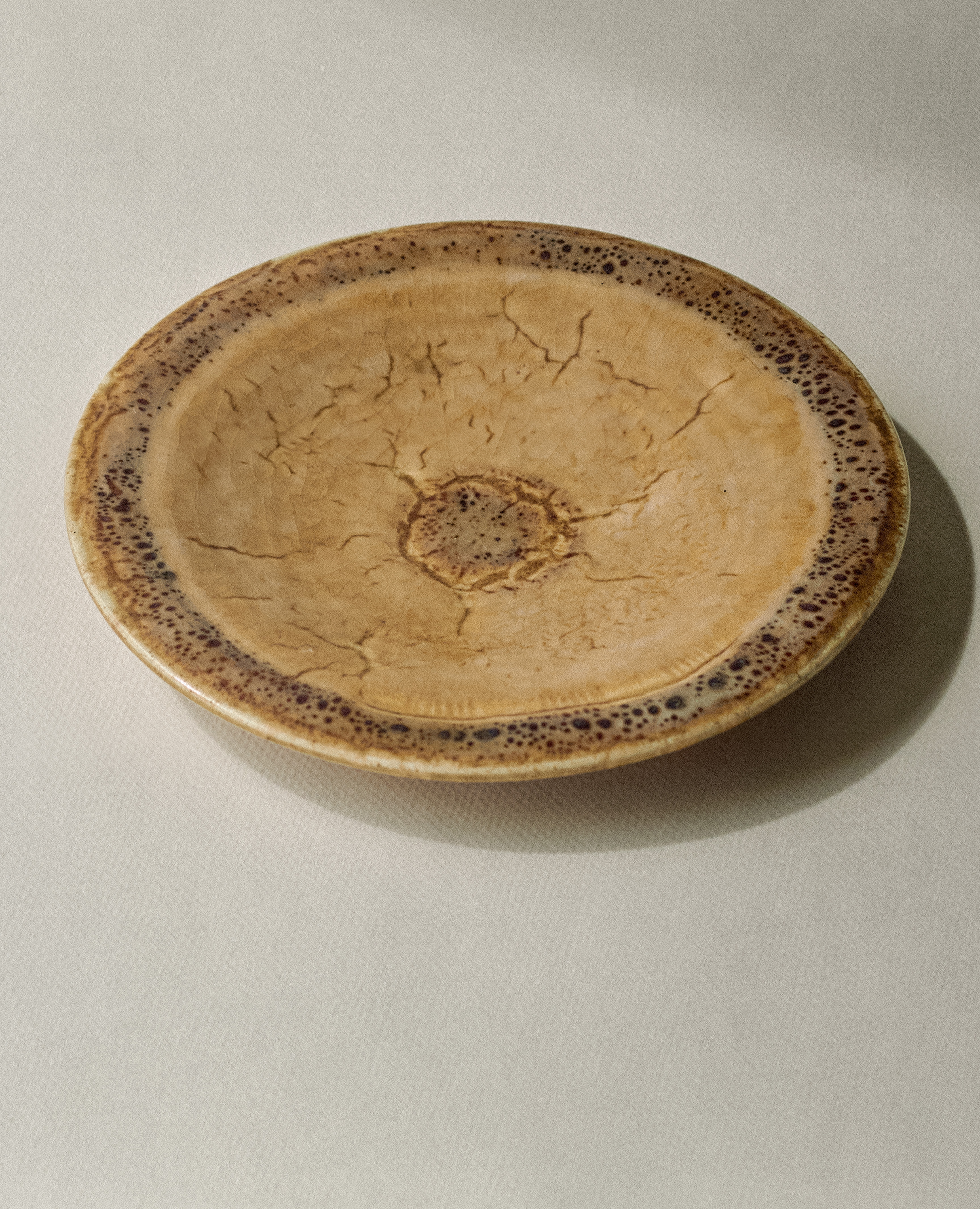 Glazed Shallow Stoneware Bowl