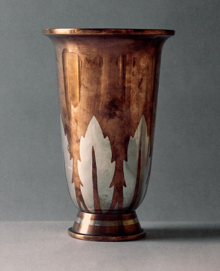 Large Dinanderie Vase for Christofle
