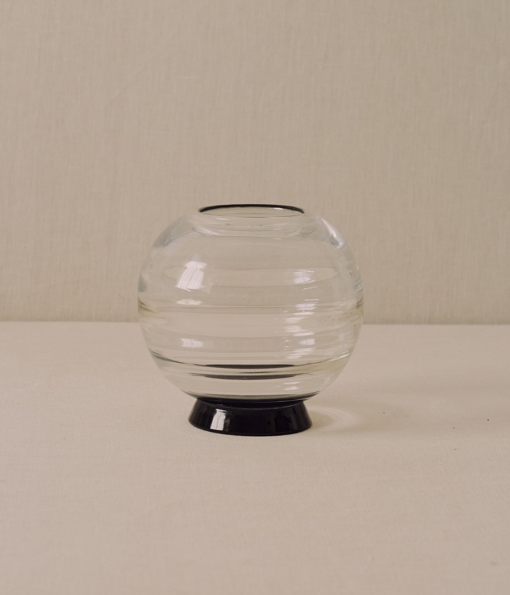 Edward Hald Optical Glass Vase for Orrefors