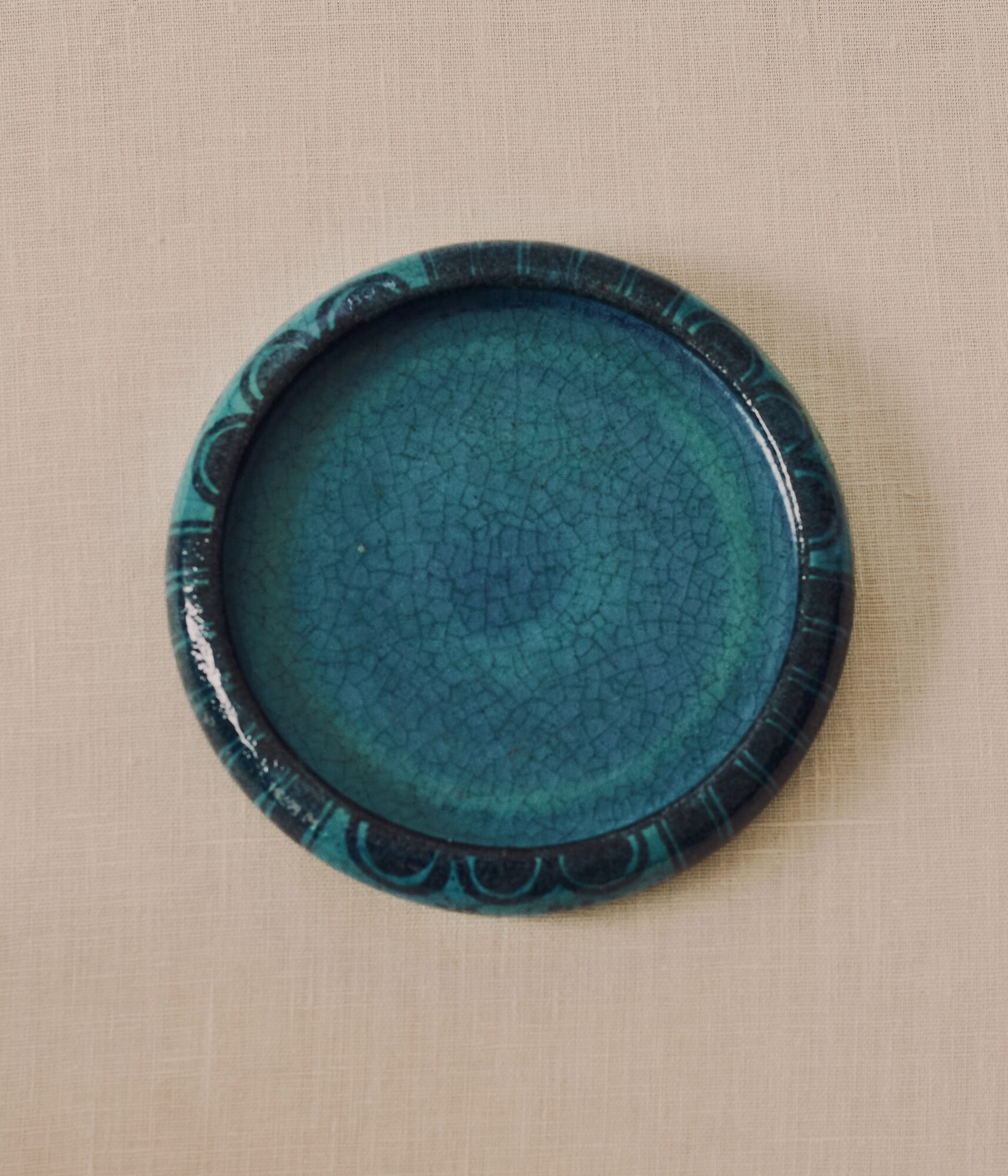 Circular Bowl with Geometric Motifs
