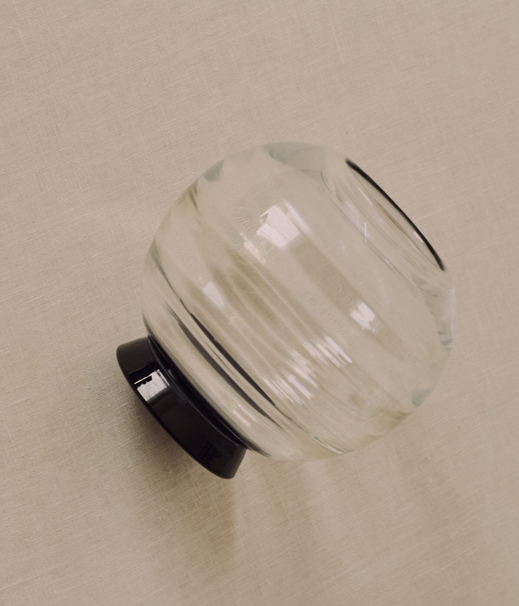Edward Hald Optical Glass Vase for Orrefors