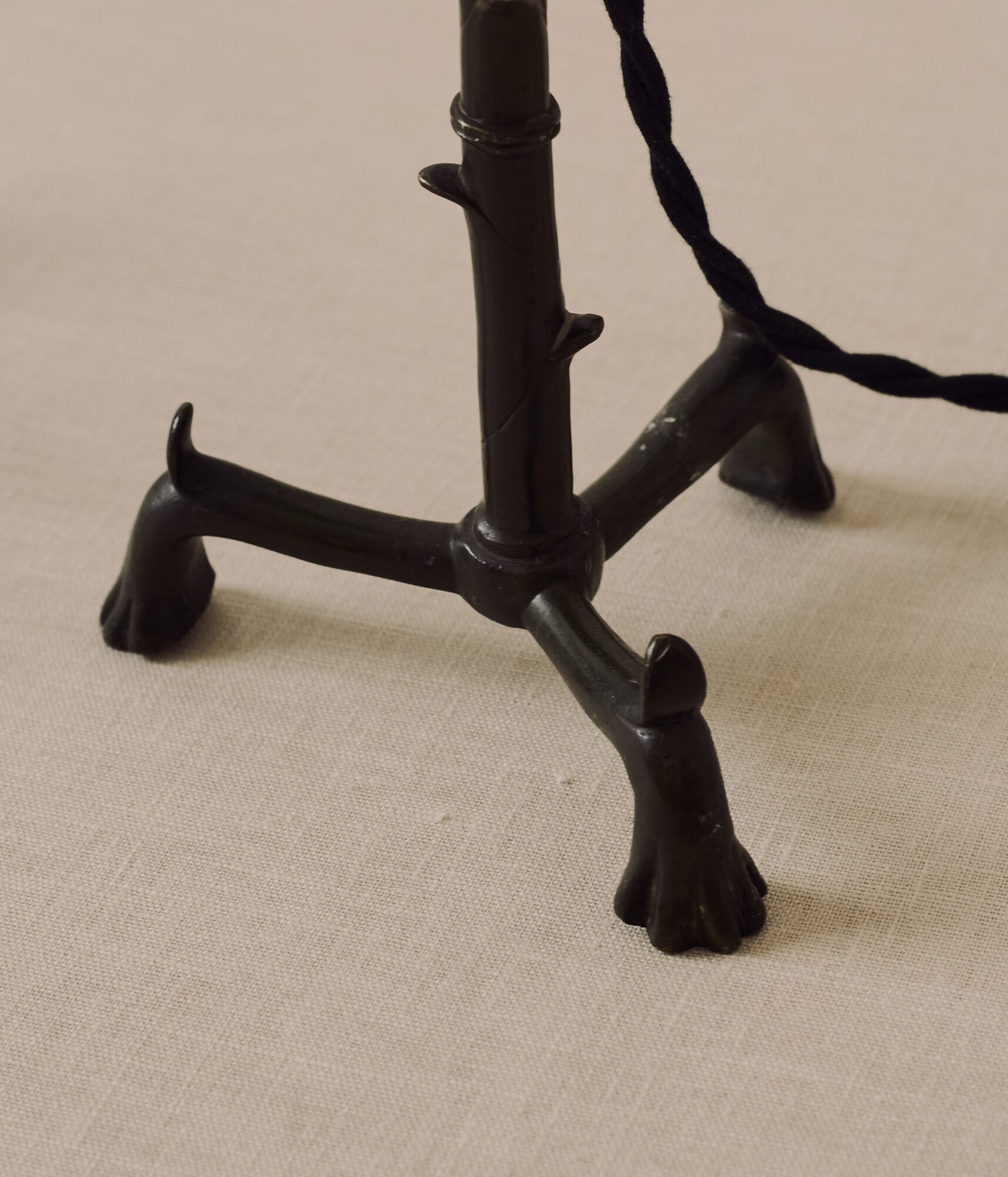 Pair of Patinated Bronze Table Lamps