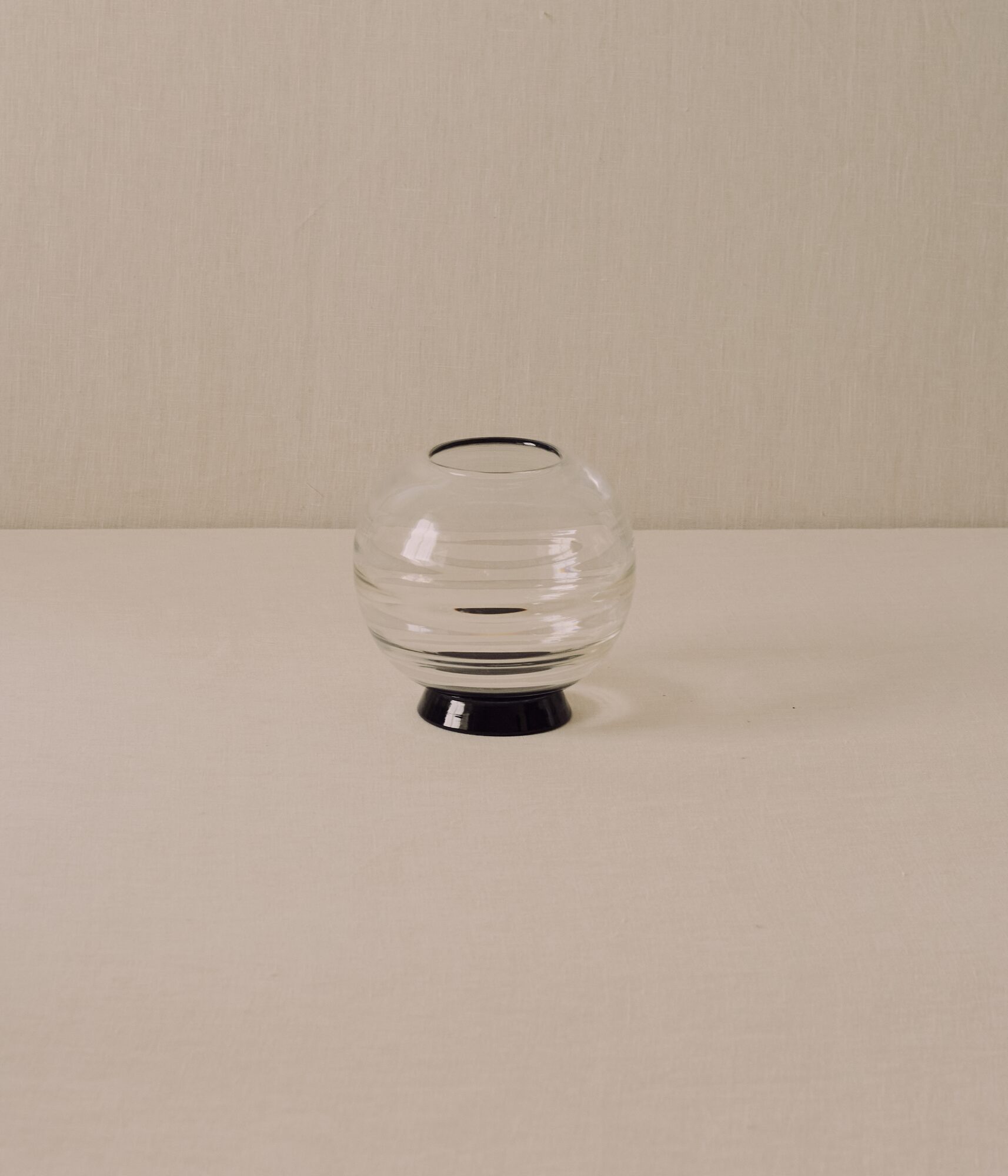 Edward Hald Optical Glass Vase for Orrefors